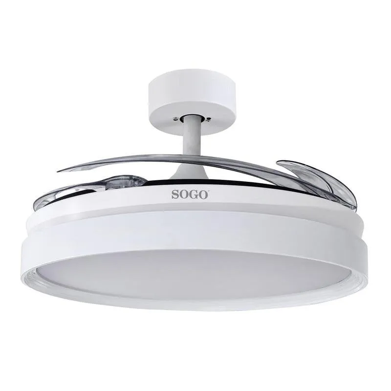 Ventilatore da Soffitto con Luce SOGO VEN-SS-21845 30W 105cm 6 Velocità Pale Retrattili Telecomando