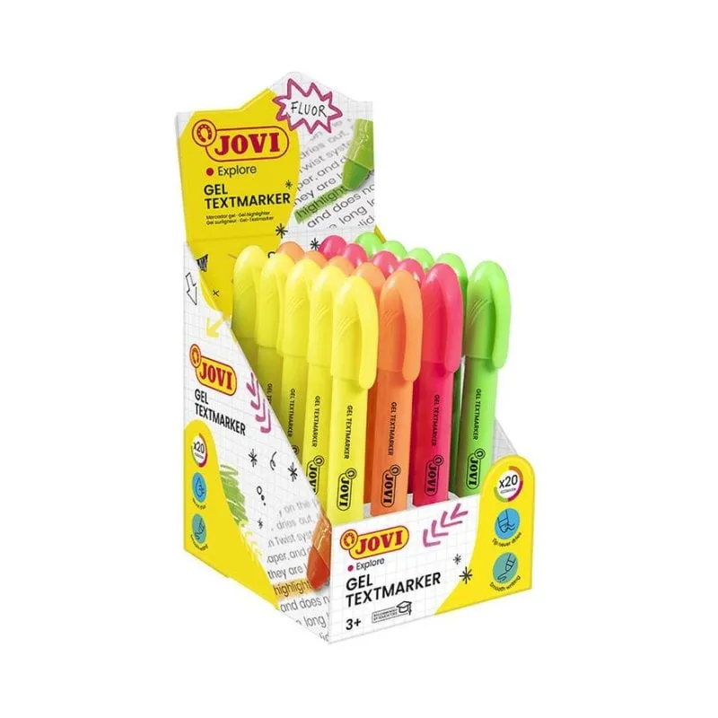 Pennarello Permanente JOVI 1829 Fluorescente 20 Pezzi
