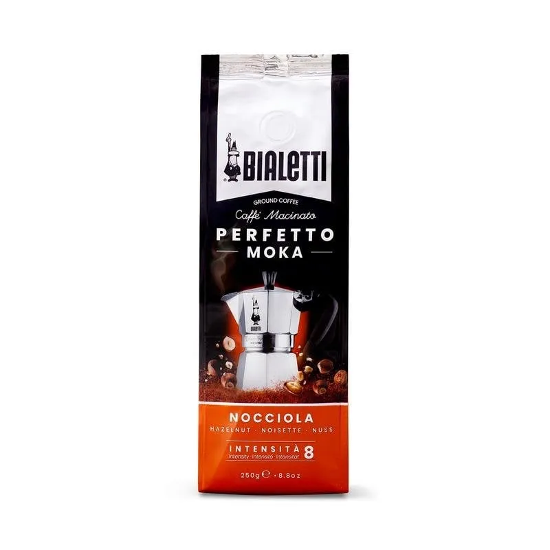 Caffè macinato Bialetti Perfetto Moka nocciola 250 g tostatura media intensità 8