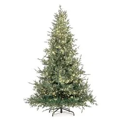 Albero Natale addobbato HOPKINS Verde (PVC e PE - H240 D165 cm) 1600 luci - MICROLED 0982621
