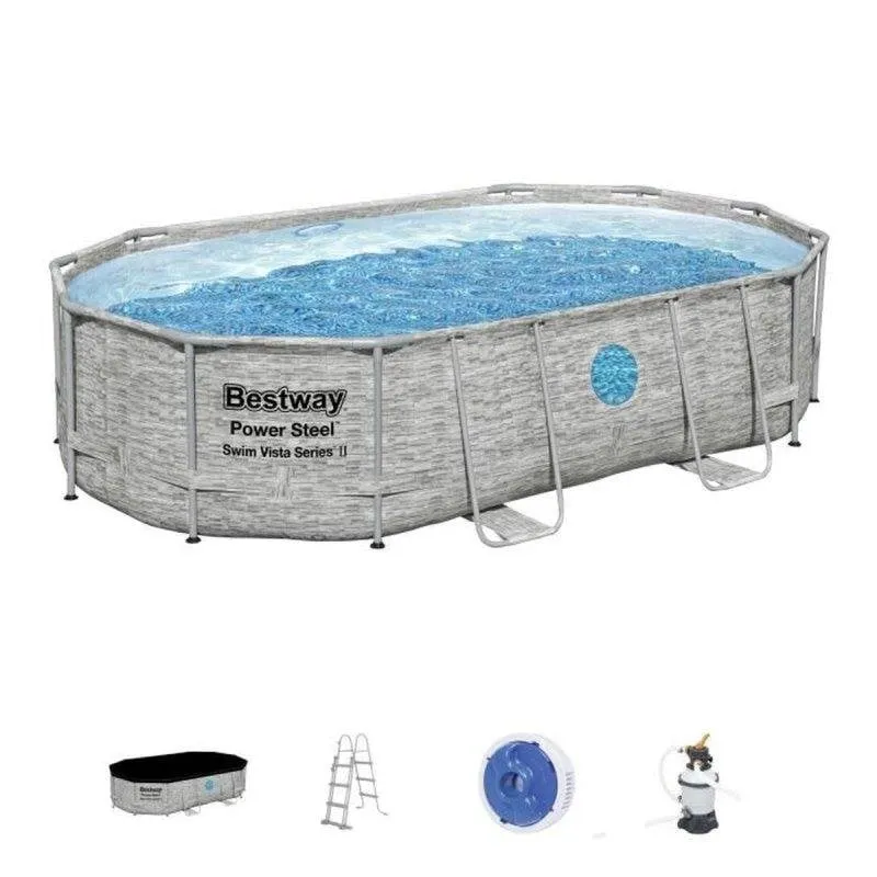 Piscina Smontabile Bestway Steel Pro Max Splashview 488x305x107 cm