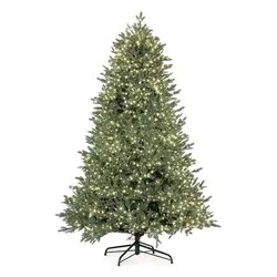 Albero Natale addobbato BERKSHIRE Verde (Plus PVC e PE - H180 D114 cm) 2900 luci - LED 0982787