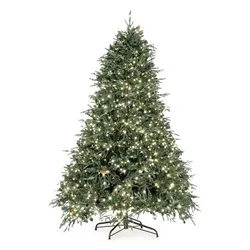 Albero Natale addobbato LOYAL Verde (PVC e PE - H210 D142 cm) 3000 luci - MICROLED 0982770
