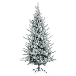 Albero Natale SERRONE Verde innevato (Slim PVC - H180 D105 cm) 0974293
