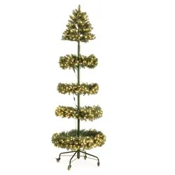 Albero Natale addobbato Verde (Espositore PVC e PE - H210 D77 cm) LED 0983548