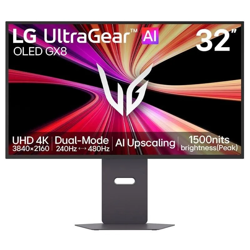 Monitor PC LG UltraGear 32GX870B-B 31,5" UltraHD 4K 240Hz OLED HDR500 FreeSync G-SYNC Altezza regolabile