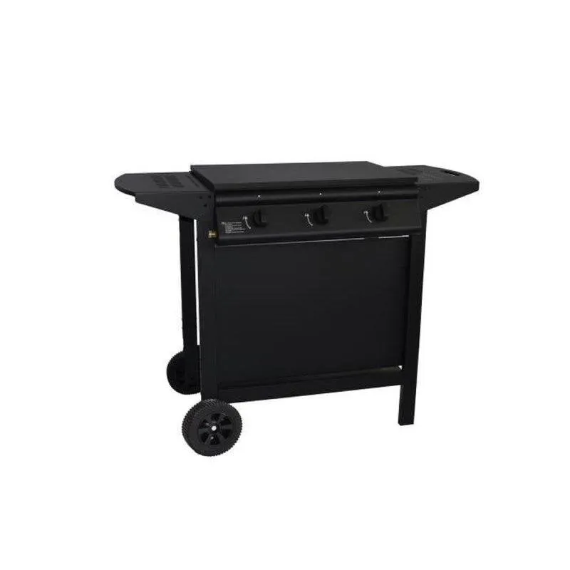 Barbecue a gas Grill Garden nero con coperchio, accensione piezo, 3-4 bruciatori