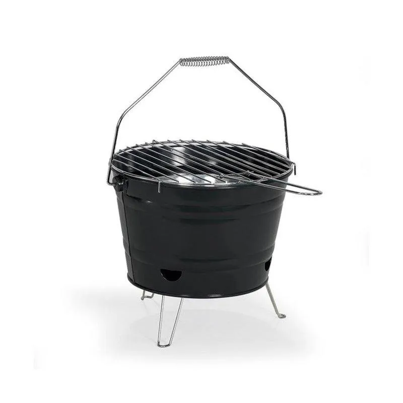Barbecue a carbone portatile Livoo Doc327n 27 cm acciaio cromato pieghevole