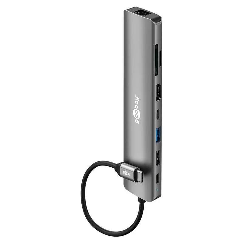 Hub Goobay 8 porte USB 3.0 Tipo C 100W modello 79148 con HDMI e RJ45