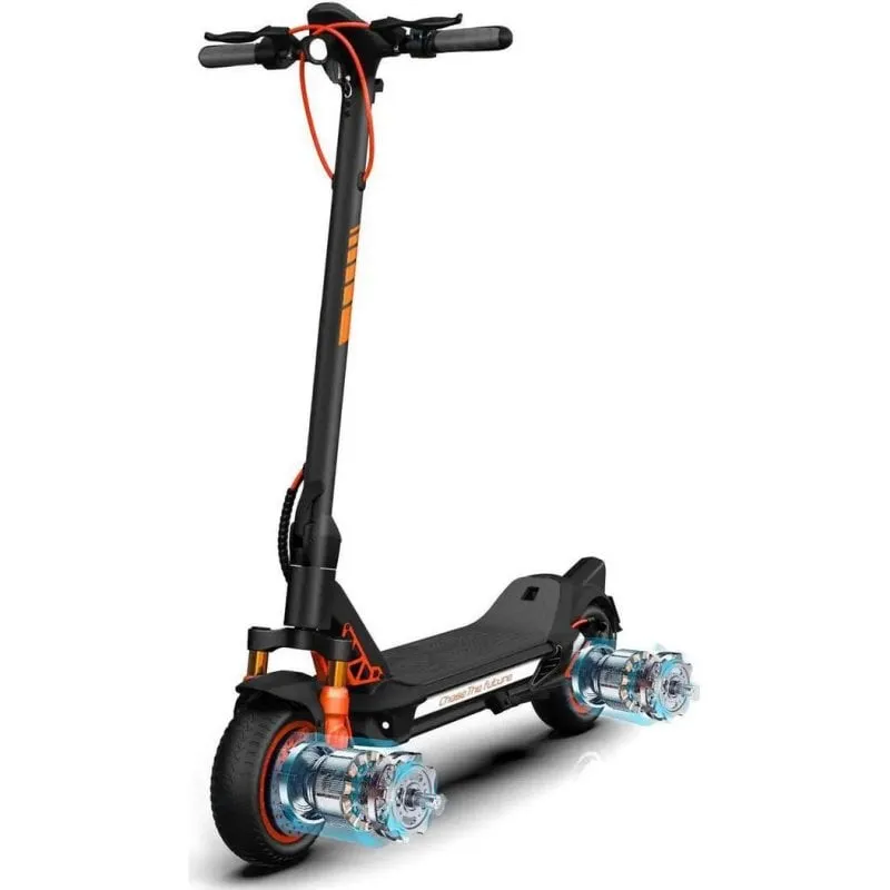 Monopattino elettrico CUNFON RZ800 2400W Autonomia 80km Doppia sospensione Nero