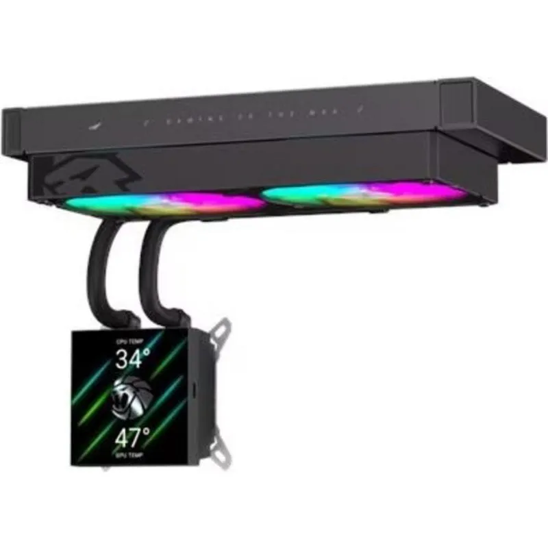 Raffreddamento Liquido GameMax Glacier 240 LCD BK 240mm 2 Ventole Nero