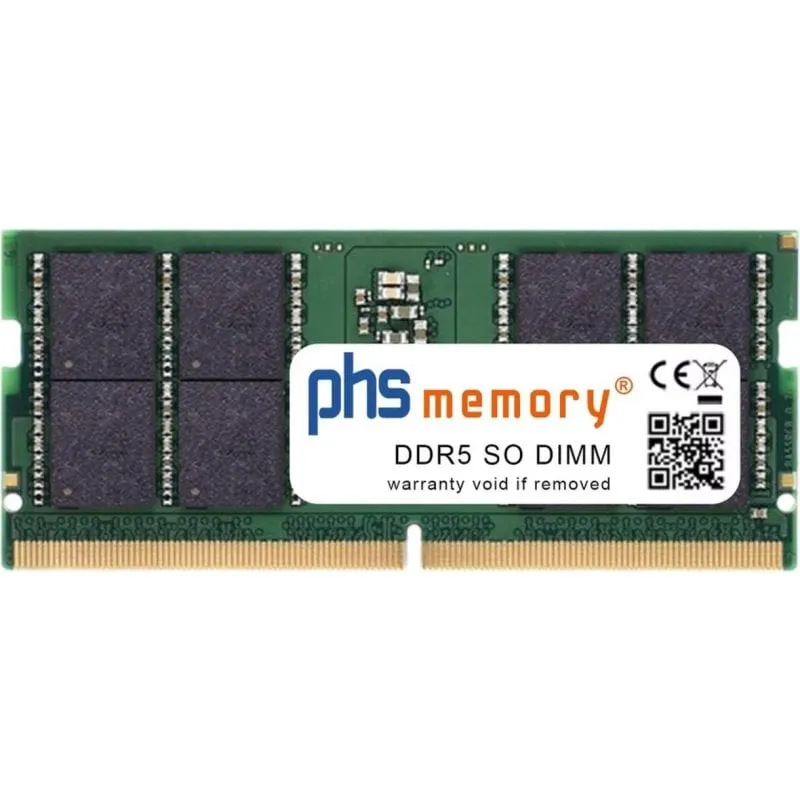 Memoria RAM PHS-memory SP608144 48GB DDR5 5600MHz SO-DIMM Nero