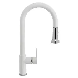 Miscelatore lavello semiprofessionale doccetta AQUAALTO Bianco assoluto SXALTD01