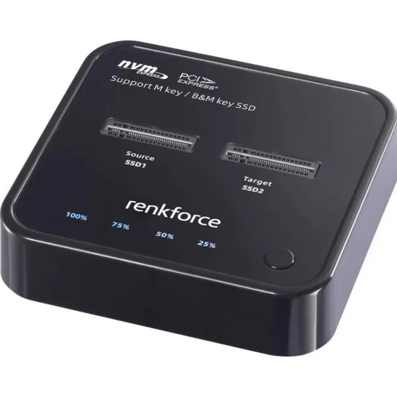 Case PC Renkforce RF-TPCD-300 M.2 Alluminio Nero USB-C 4