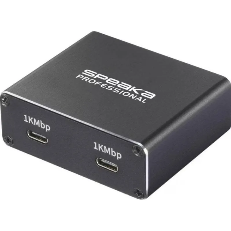 Switch SpeaKa Professional SP-GNS-240 1 ingresso RJ45 2 uscite USB-C