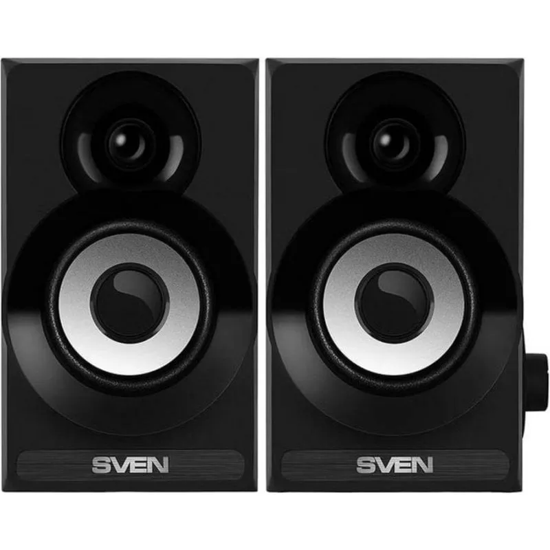 Altoparlanti Sven PC USB 6W con controllo e design compatto in legno