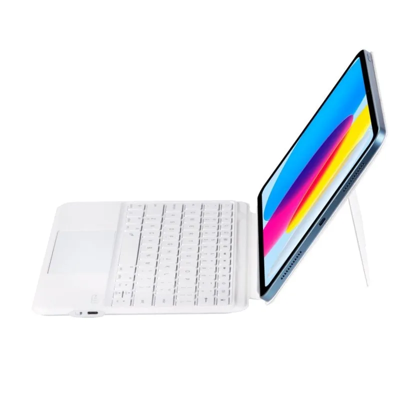 Custodia per tablet Royal Bailey U8-10th con tastiera Bluetooth iPad 10.9 Bianco