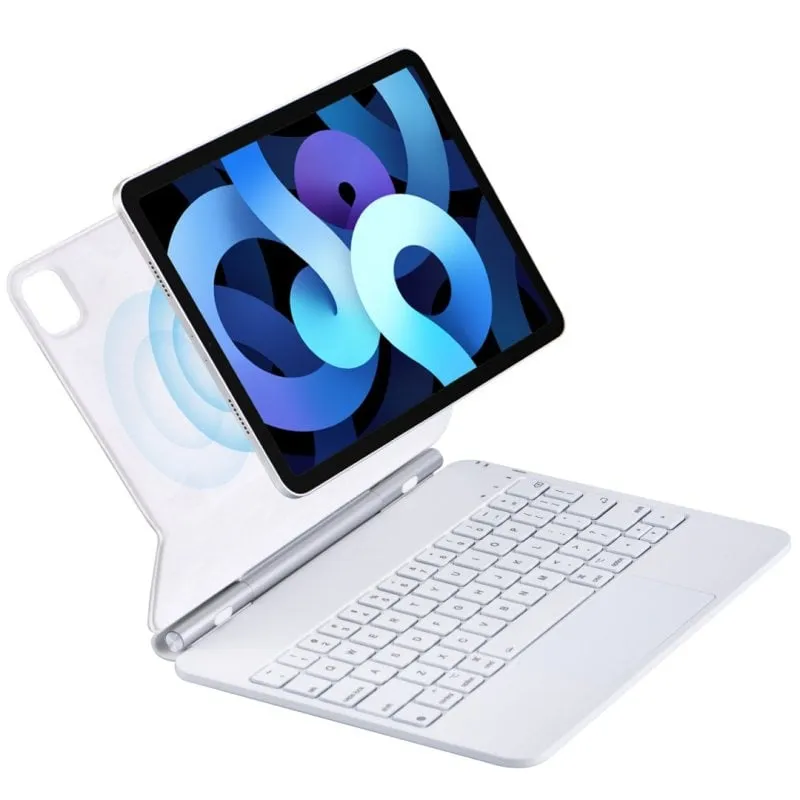 Custodia Royal Bailey MK-X8 per iPad 10.9 Tastiera Bluetooth Bianco