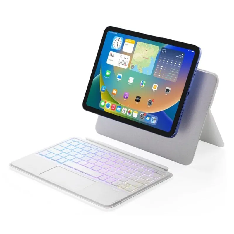 Custodia tablet Royal Bailey P109 Bluetooth tastiera iPad 10th 10.9 bianco