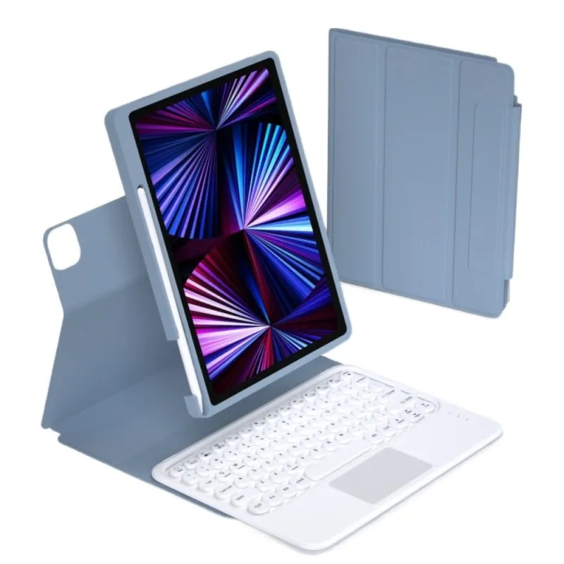 Custodia tablet Royal Bailey XY102C tastiera Bluetooth iPad 10.2 Air Pro blu