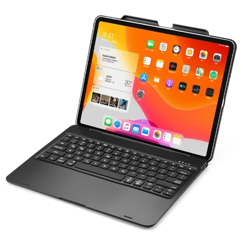 Custodia Royal Bailey F129s Bluetooth Tastiera iPad Air 13 iPad Pro 12.9 Nero