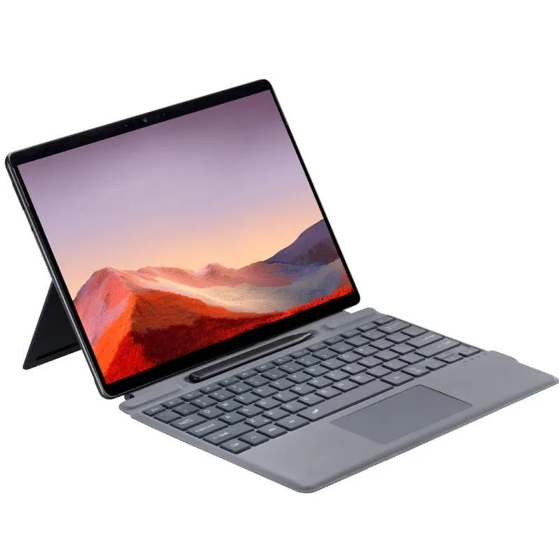 Custodia per Tablet Royal Bailey 1089D Tastiera Bluetooth QWERTY Surface Pro Grigio