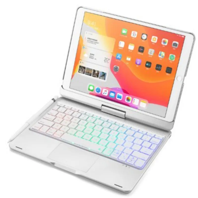 Custodia Royal Bailey F129ats-1 Tastiera Bluetooth iPad Air Pro 12.9 Argento