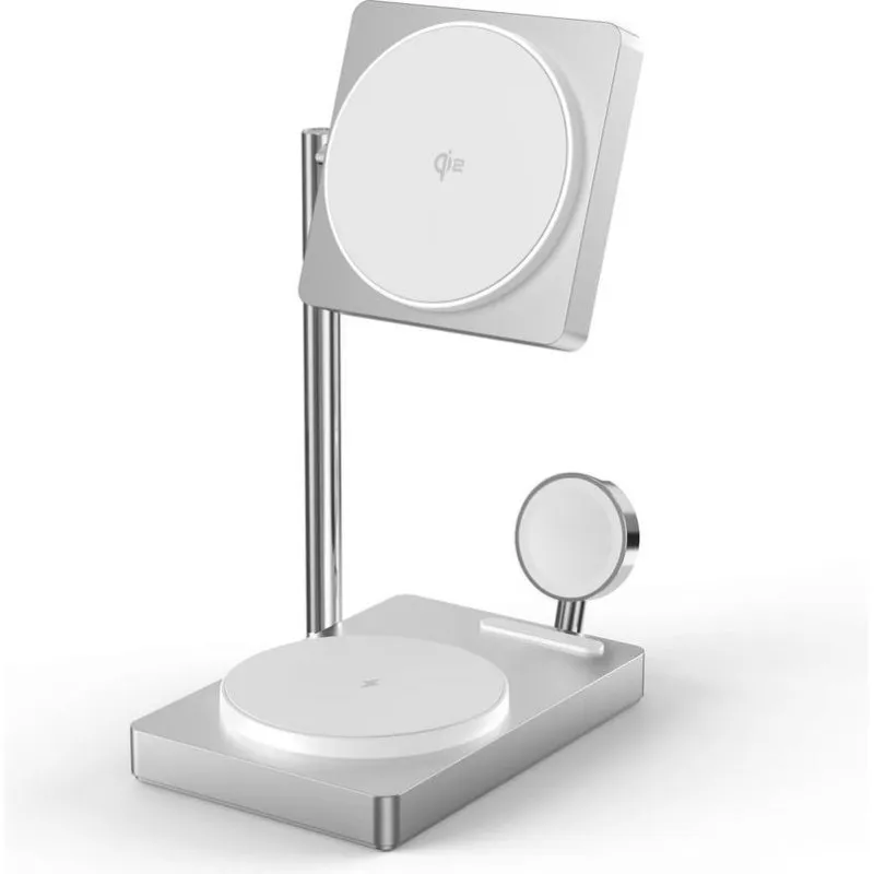 Caricatore wireless XtremeMac X-Station 3 in 1 grigio MagSafe Qi
