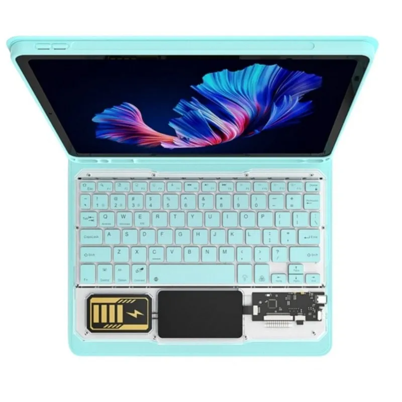 Custodia tablet Royal Bailey JT211-1 Bluetooth tastiera QWERTY blu
