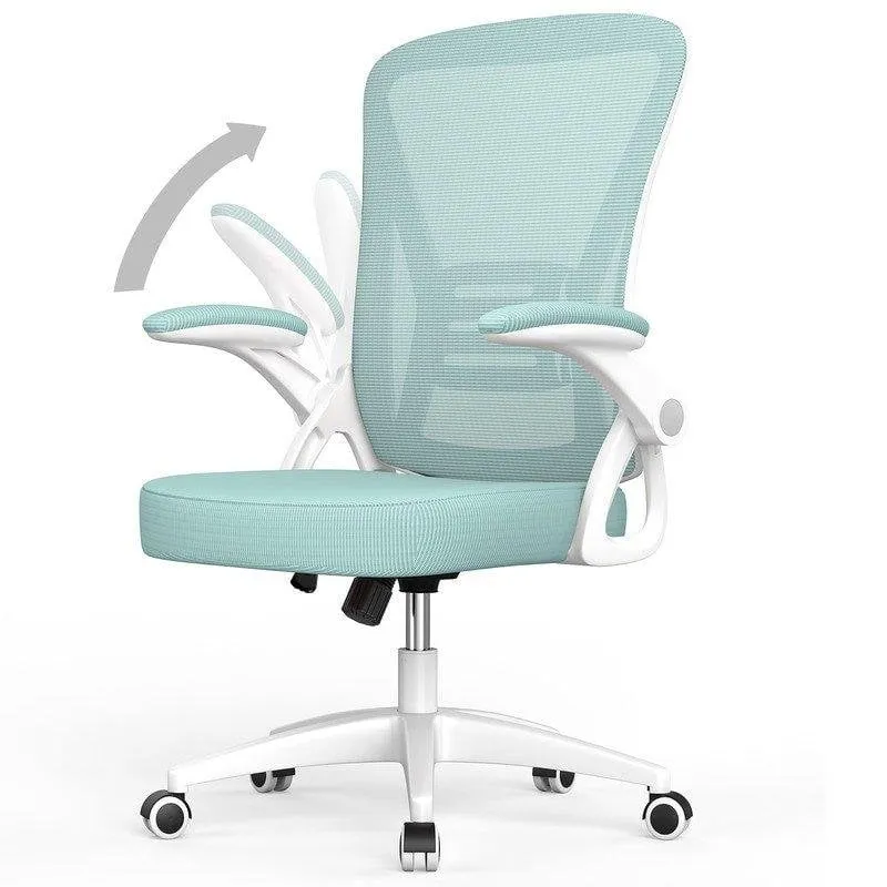 Sedia da ufficio ergonomica Naspaluro verde con ruote