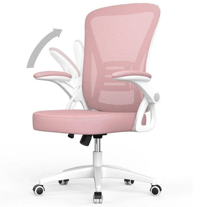 Sedia da ufficio ergonomica Naspaluro Rosa con ruote