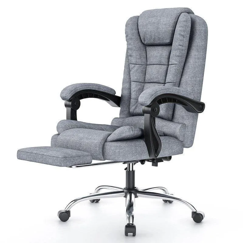Sedia da Ufficio Naspaluro Ergonomica in Pelle Sintetica con Poggiapiedi