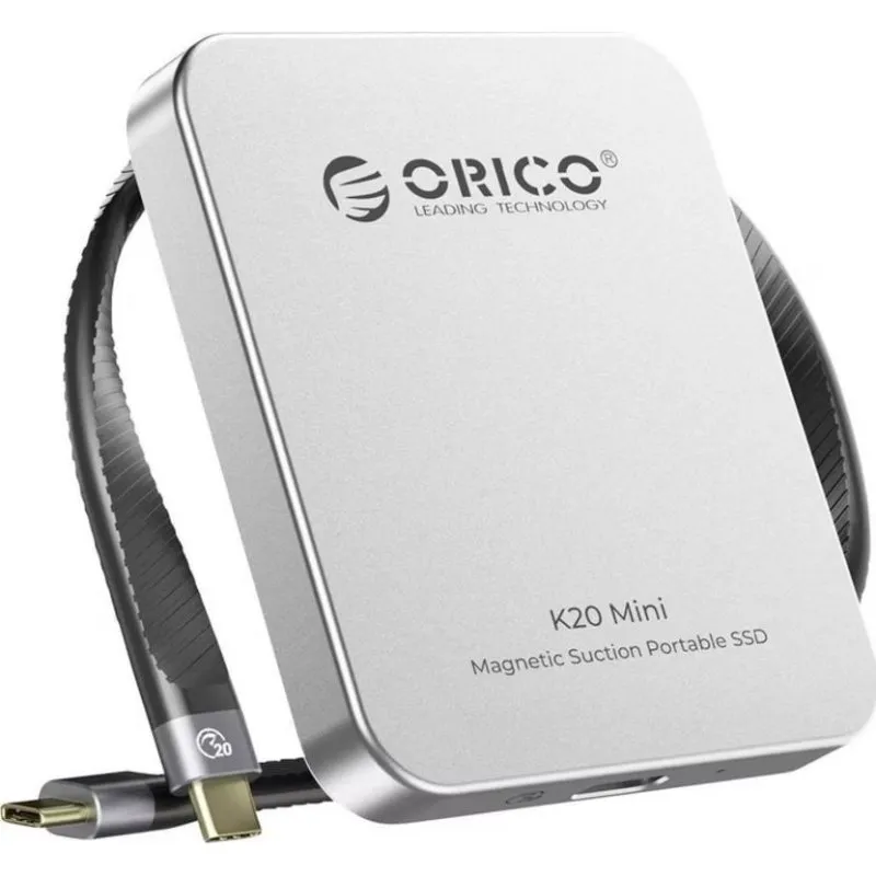 Caja PC Orico K20Mini SSD Alluminio Argento con design magnetico ultrasottile