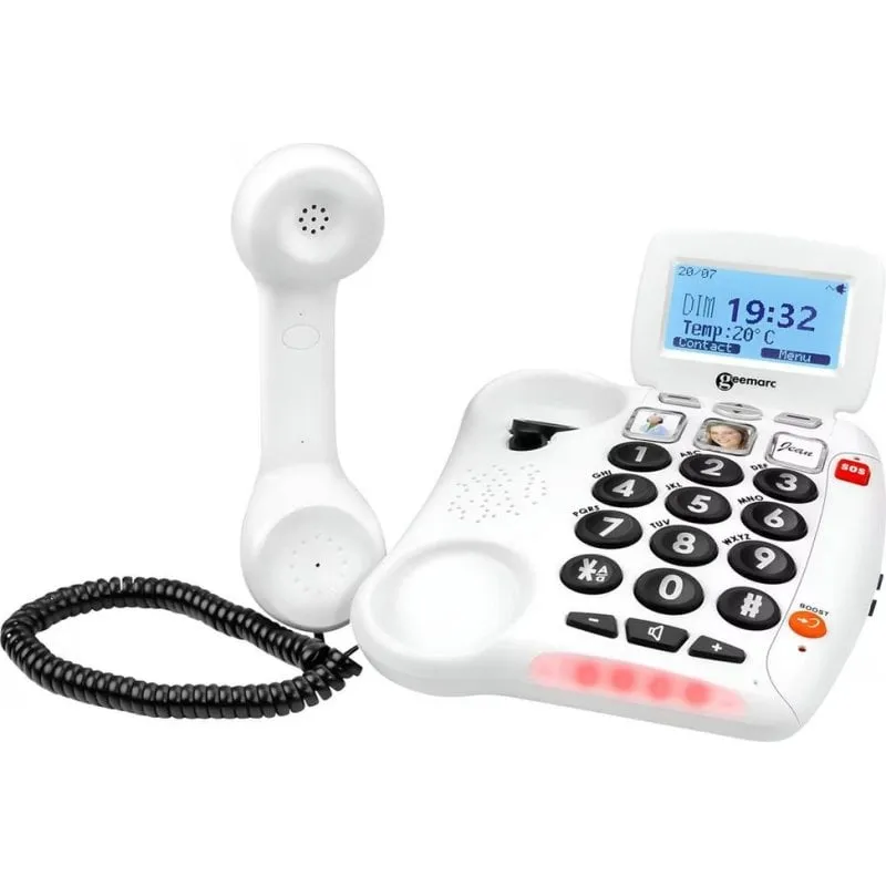 Telefono fisso Geemarc Serenities 100 40 dB Compatibile Apparecchi Acustici SOS