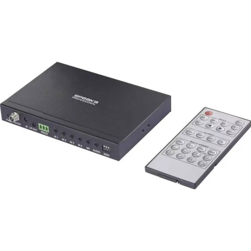 Switch HDMI SpeaKa Professional SP-13596616 4x1 Quad Multiviewer telecomando 8 modalità