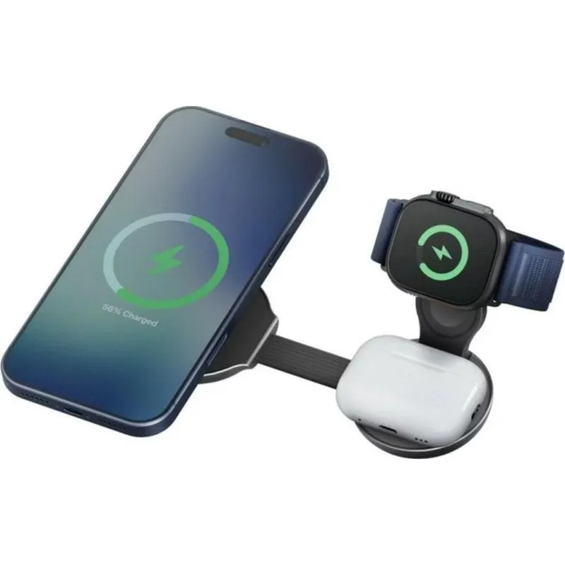 Caricatore wireless Energea Alumag Trio 2 MagSafe 25 W