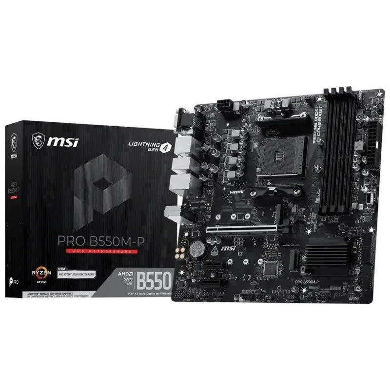 Scheda Madre MSI PRO B550M-P AMD B550 Socket AM4 DDR4 micro ATX PCIe 4.0