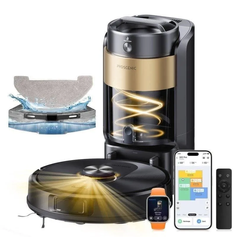 Aspirapolvere robot senza Sacco Proscenic Q20Plus 15000 Pa 200 min Autonomia Antigroviglio