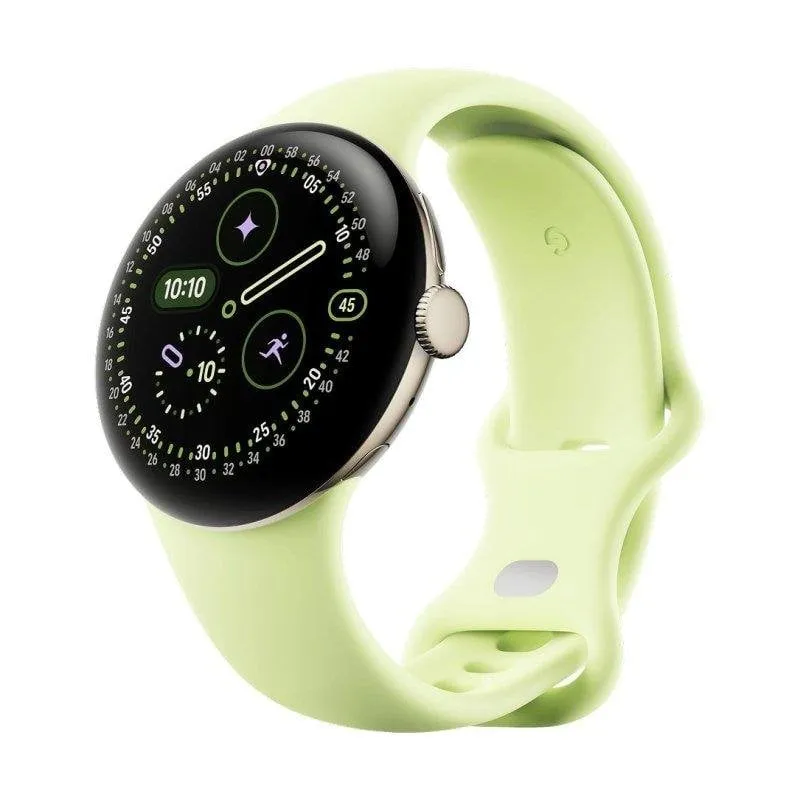 Google Pixel Watch 4 LTE 41mm Oro Champagne Cinturino Verde Lime S/L IP68 SpO2 Cardio