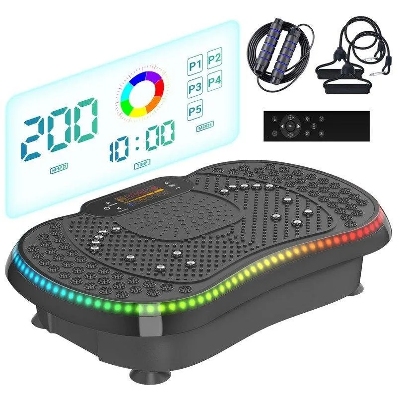 Piattaforma Vibrante HomeFitnessCode LED 10 Colori Bluetooth Telecomando