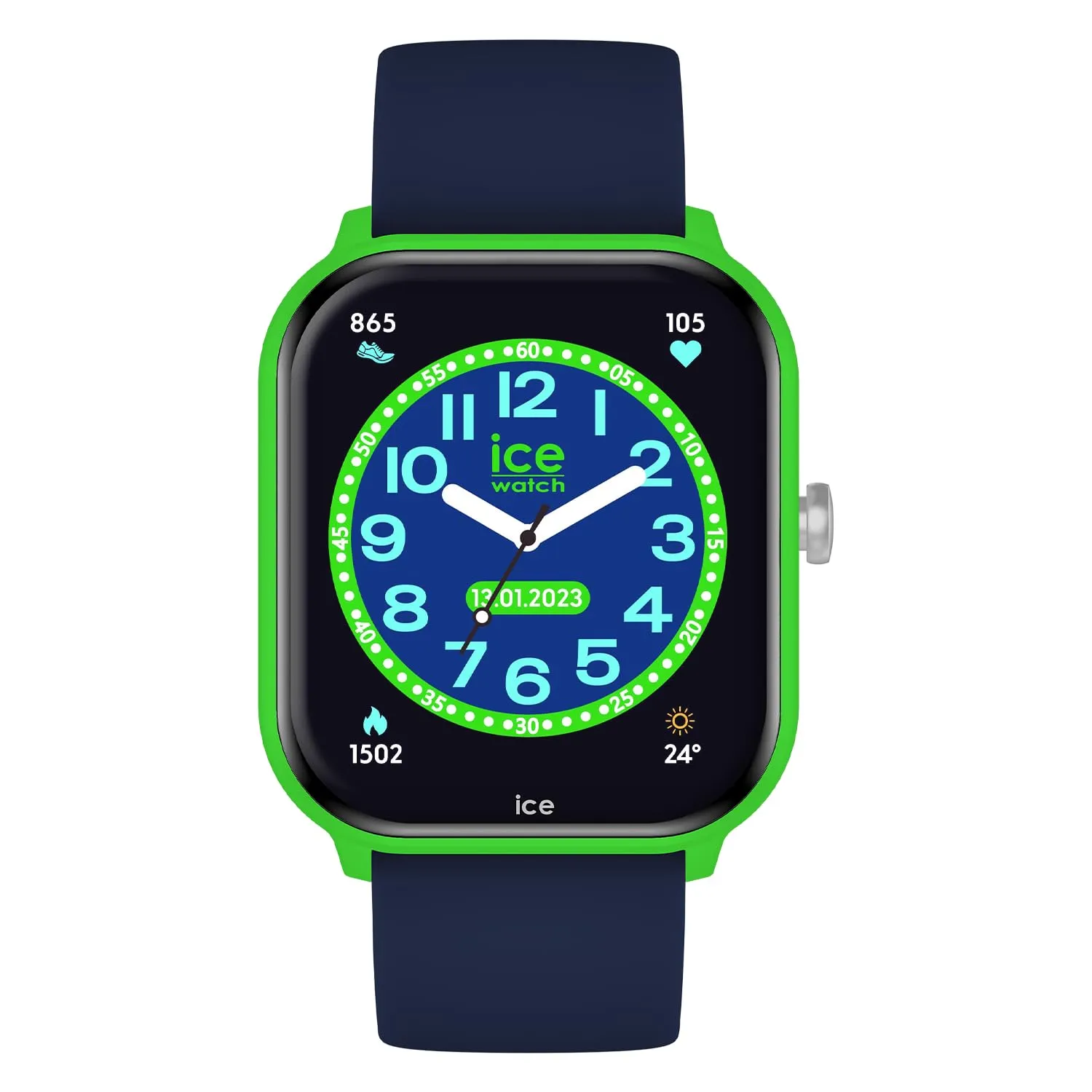 ICE-WATCH - ICE smart junior 2.0 Green Blue - Orologio blu da Bambini (Unisex) con Cinturino in silicone - 022790 (1.75)