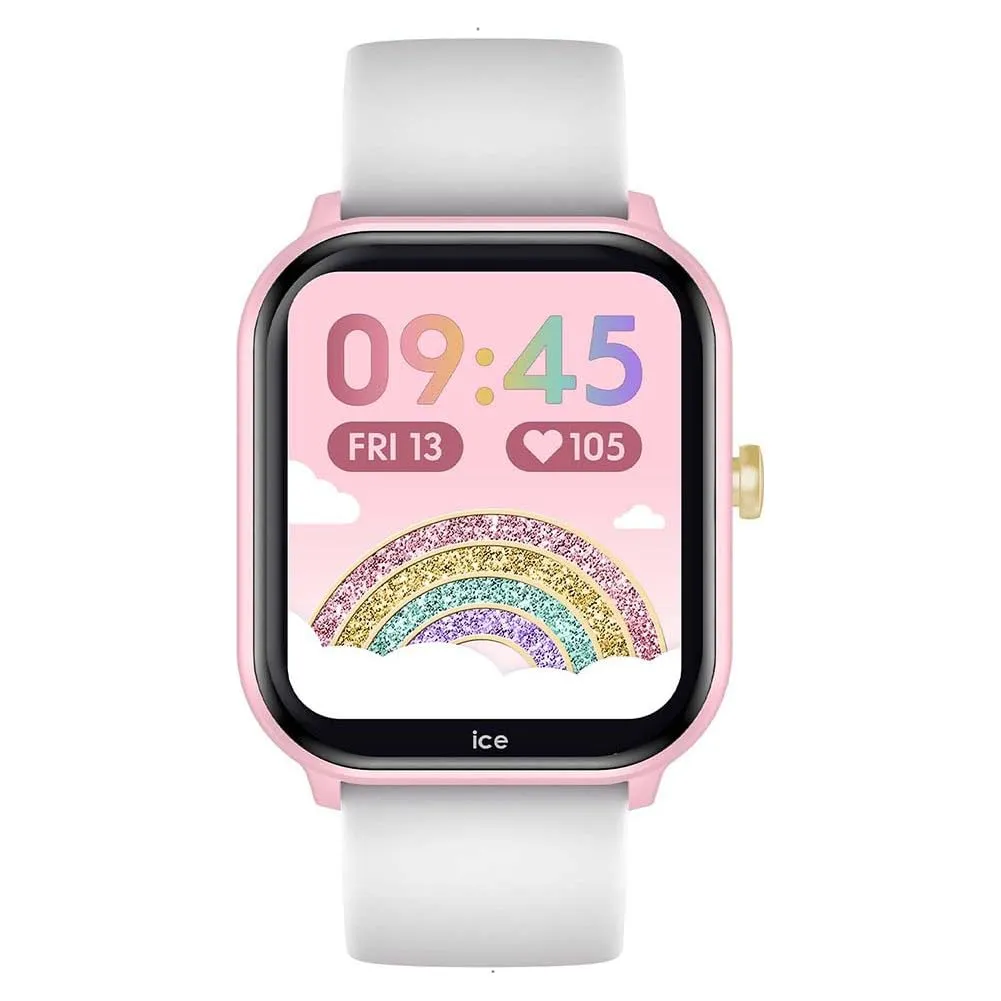 ICE-WATCH - ICE smart junior 2.0 Pink White - Orologio connesso da bambino rosa con cinturino in silicone bianco - 022797 (1,75 inch)