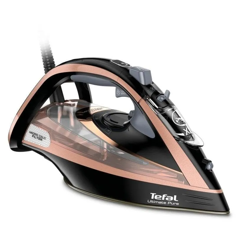 Ferro da stiro Tefal Ultimate Pure FV9845 Durilium Autoclean 3100W 260g vapore nero rame