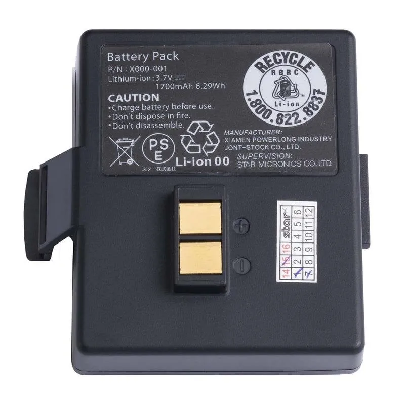 Batteria Star Micronics per Stampanti di Ricevute SM-S230i, SM-S220, SM-L200, SM-L300, SM-T300, SM-T400
