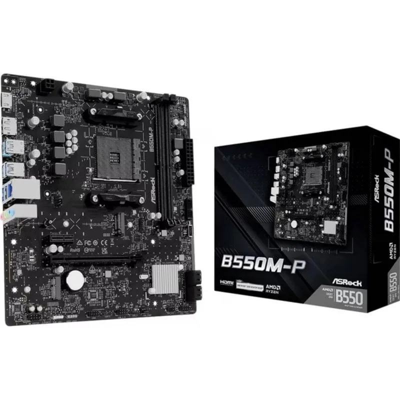 Scheda Madre AsRock B550M-P AMD B550 AM4 DDR4 Micro ATX USB 3.2 Gen1
