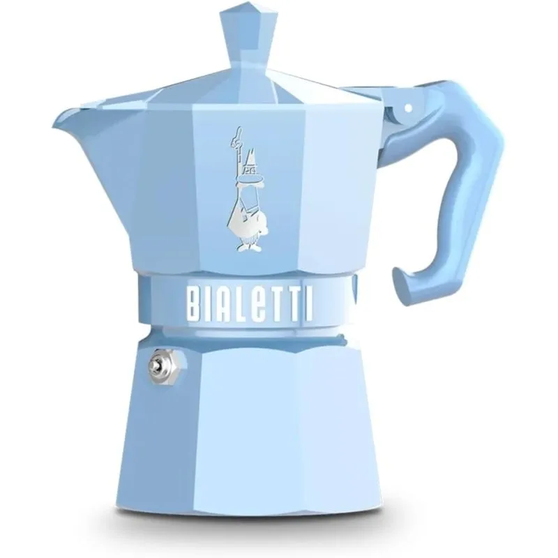 Caffettiera Moka Bialetti Exclusive Alluminio Blu 3 Tazze