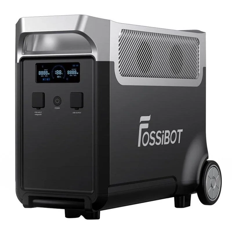 Stazione di energia Fossibot FB3840 3840Wh 2 porte USB Batteria LiFePO4 Ricarica solare e rete
