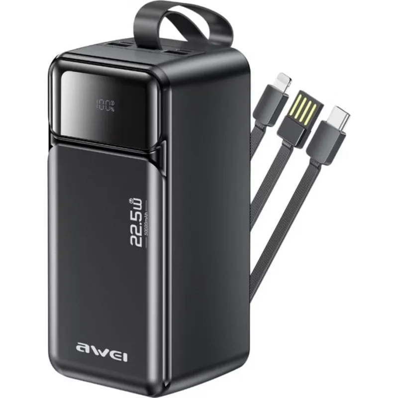 Powerbank Awei PA-107 50000 mAh 22,5 W USB-C Lightning USB-A