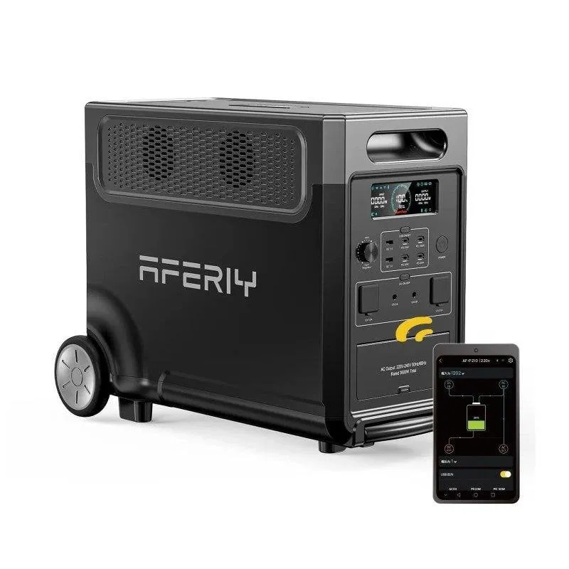 Stazione di energia AFERIY P310 3840Wh 3 porte AC 6 porte USB Batteria LiFePO4