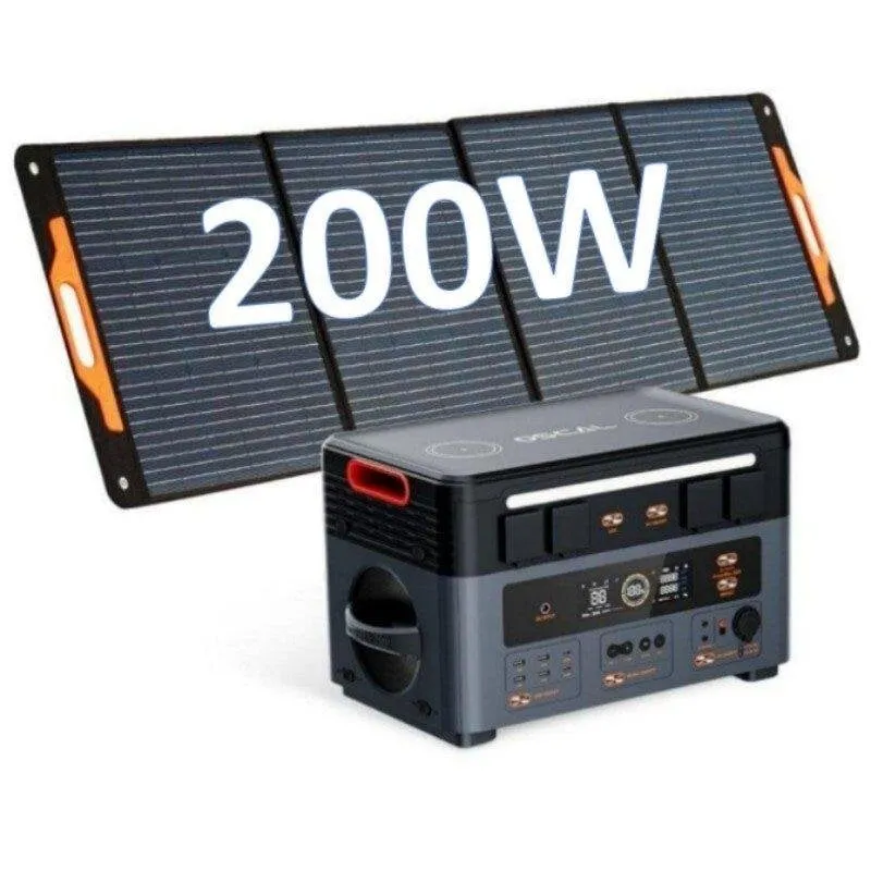 Stazione di energia Oscal PowerMax 2400 Pro 2016Wh 16 porte Batteria LiFePO4 LED Altoparlanti Controllo intelligente